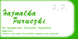 hajnalka puruczki business card